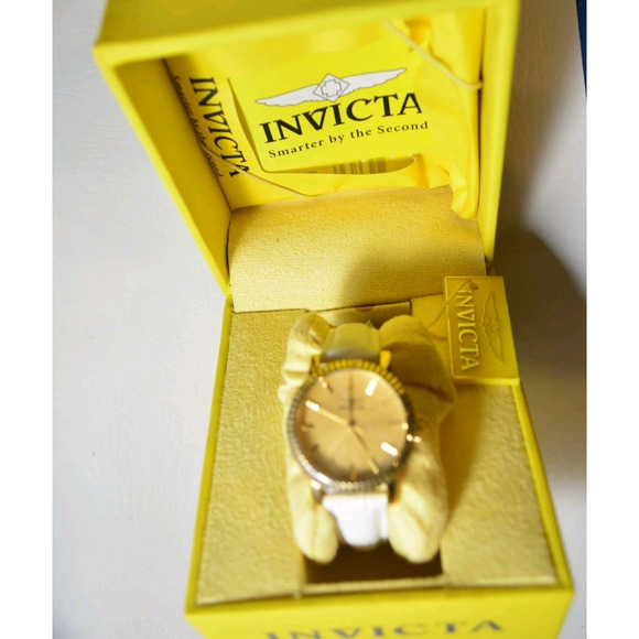 Invicta Women\'s 22483 Angel Analog Display Quartz Watch White Band